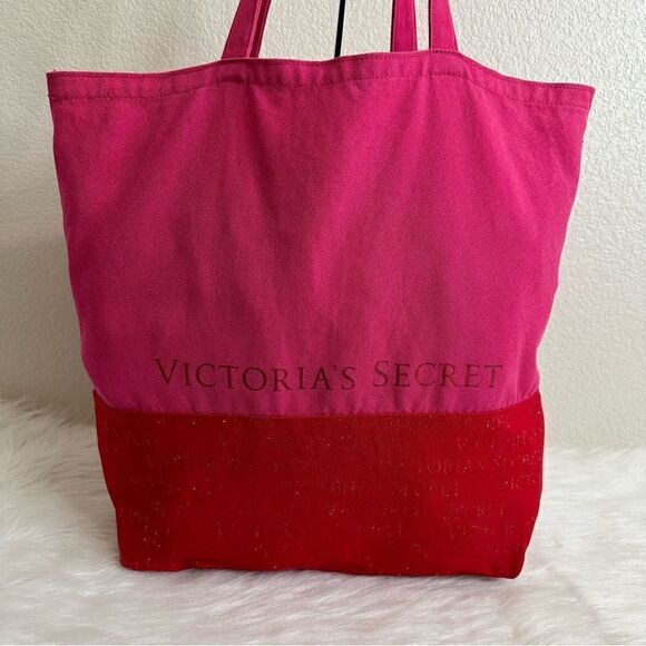Victoria’s Secret Pink Red Metallic Large Tote - Picture 5 of 12